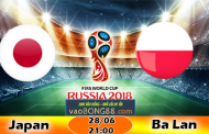 Soi kèo Nhật Bản vs Ba Lan (21h ngày 28-06-2018)