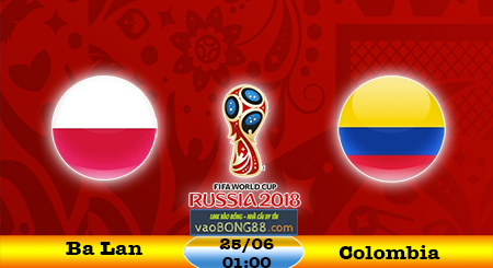 Soi kèo Ba Lan vs Colombia (1h ngày 25-06-2018)