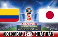 Trực tiếp bóng đá Colombia vs Nhật Bản (19:00 – 19-06)