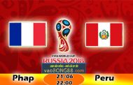 Trực tiếp bóng đá Pháp vs Peru (22:00 – 21-06)