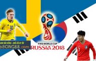 Trực tiếp bóng đá Thụy Điển vs Hàn Quốc (19:00 - 18-06)