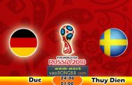 Trực tiếp bóng đá Đức vs Thụy Điển (01:00 – 24-06)