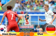 Soi kèo Hàn Quốc vs Đức (21h ngày 27-06-2018)
