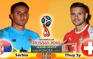 Soi kèo Serbia vs Thụy Sỹ (1h ngày 23-06-2018)