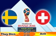 Tỷ lệ cá cược Thụy Điển vs Anh (07-07) Nhận định World Cup