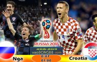 Tỷ lệ cá cược Nga vs Croatia (08-07) Nhận định World Cup