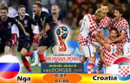 Soi kèo Nga vs Croatia (1h ngày 08-07-2018)