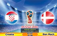 Tỷ lệ cá cược Croatia vs Đan Mạch (02-07) Nhận định World Cup